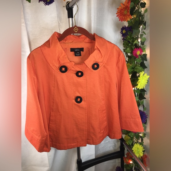 Luii | Women’s Orange Peacoat Jacket - Picture 11 of 11